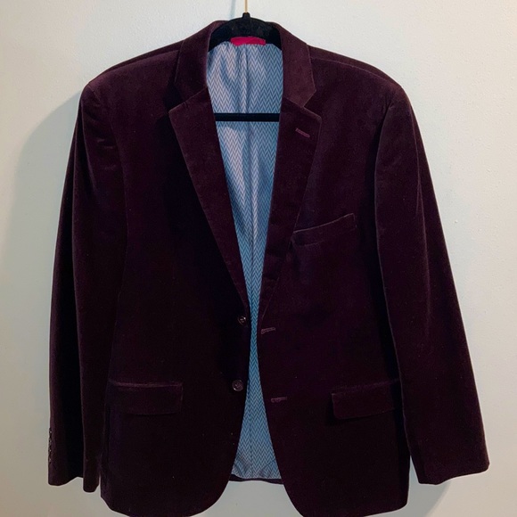 Alfani Wine/Red Velvet Blazer - Picture 1 of 1